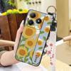Soft Case Back Cover Phone Case For Realme C63 4G/C61 4G Wrist Strap Lanyard Protective Wristband Oil Painting Anti-dust