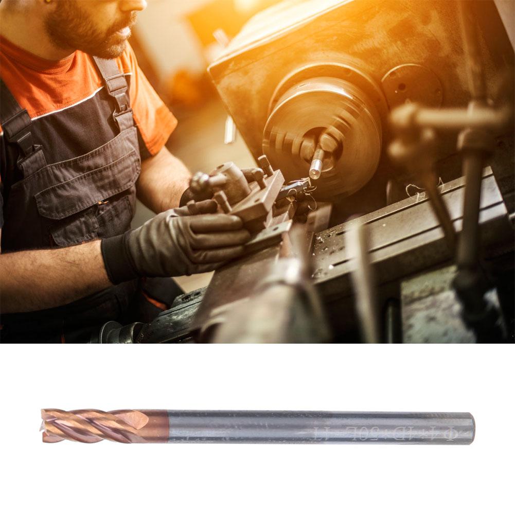 

4mm 4 Flutes Nano Coating Spiral End Mill Tungsten Steel CNC Milling Cutter Bit (5pcs)