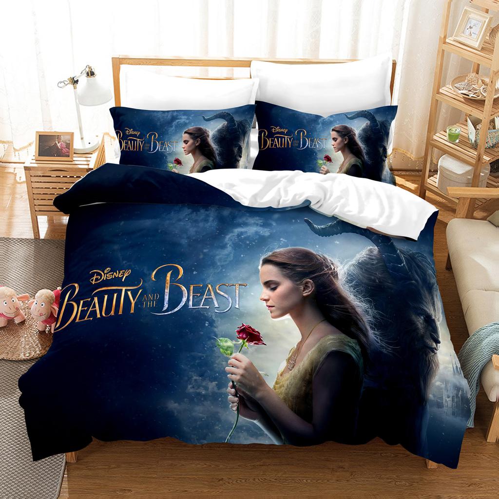 3D Digital Printing Bedding Quilt Cover Three-Piece Set