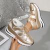 Fashion Summer Women Sandals 2025 New High Quality Buckle Strap Sandals Women Closed Toe Office and Career Solid Wedge Shoes for Women