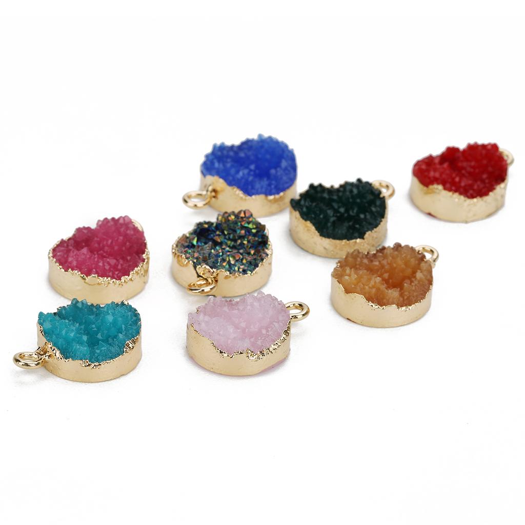5Pcs/lot Resin Imitation Crystal Cluster Charms Colorful Pendant for Jewelry Making Accessories DIY Necklace Earrings Bracelet