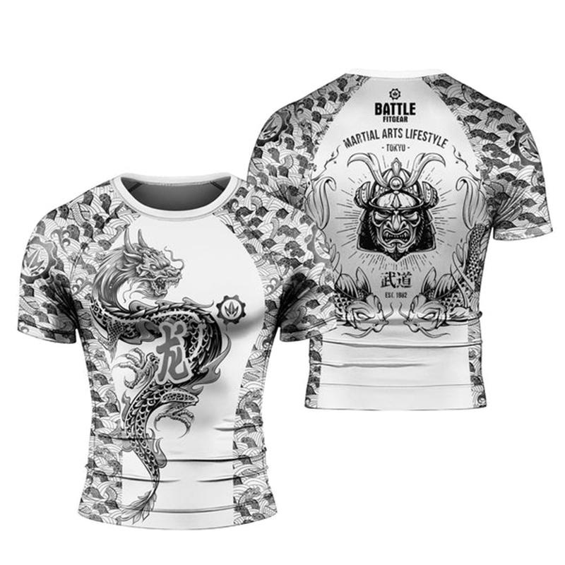 New Summer Cartoon Samurai 3d Printed Harajuku Men'S T Shirt Sports Comfortable Short Sleeve Dragon