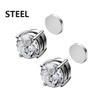 2 Pezzi Clip per Orecchie Magnetiche Orecchini a Bottone Senza Foratura Magnete Forte Finto Piercing Gioielli per Donna Uomo Clip per Orecchie per Bambini Ragazze