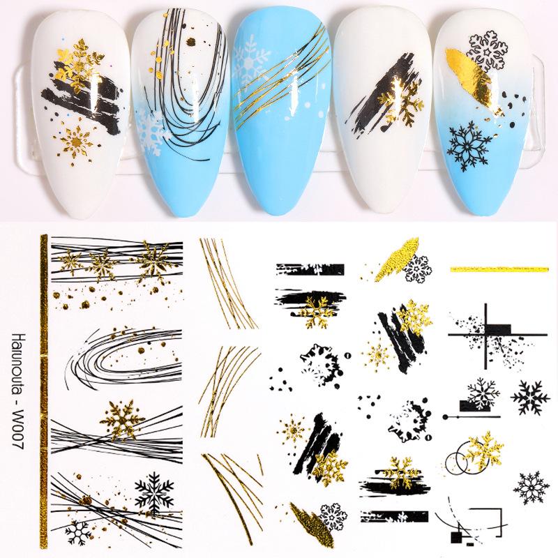1pc 3D Nail Stickers Spring Summer Natural Flower Leaves Simulation Dried Flower Dragonfly Nail Applique Water Slides Decoration