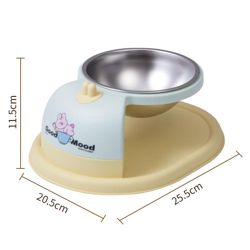 

Cute Cartoon Stainless Steel Suspended Cat Bowl Elevated Neck Protector Dog Cat Feeding And Watering Bowl Pet Feeder Supplies