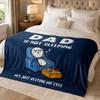 Flannel Blanket with Dad Is Not Sleeping He Is Just Resting His Eyes Print Soft Cozy Material for Sofa or Bed Use Gift for Father