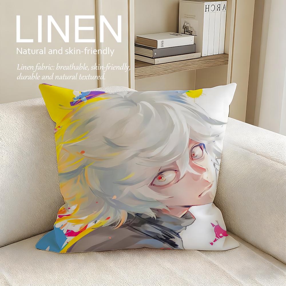 Action Hells Paradise Jigokuraku Cushion Cover Pillowcase Set Pcs x x Breathable Washable Sofa Cushion Cover