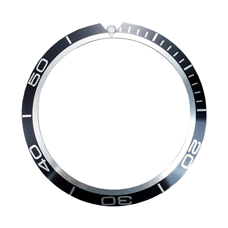 

For Omega Seamaster 600 Dial Outer Ring Old Model Aluminum Bezel Outer Ring Bezel Mouth luminous Bead Scale Ring Accessory 41x32.7mm чорний
