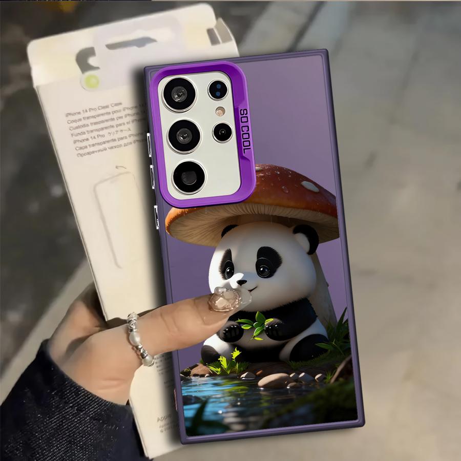 

Cute Panda Case for Samsung Galaxy S25 S25Edge S22 S21 S23 Ultra S23 Note 20 Ultra S20 Plus S24 FE Phone Cover Galaxy S21 FE 5G
