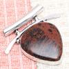 Mahogany Obsidian Handmade Women's Unisex Silver Jewelry Pendant 1.75