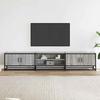 VidaXL Meuble TV sonoma gris 210x35x41 cm bois d'ingénierie, support TV, buffet TV, meuble multimédia, banc TV, meuble hifi, 3300783