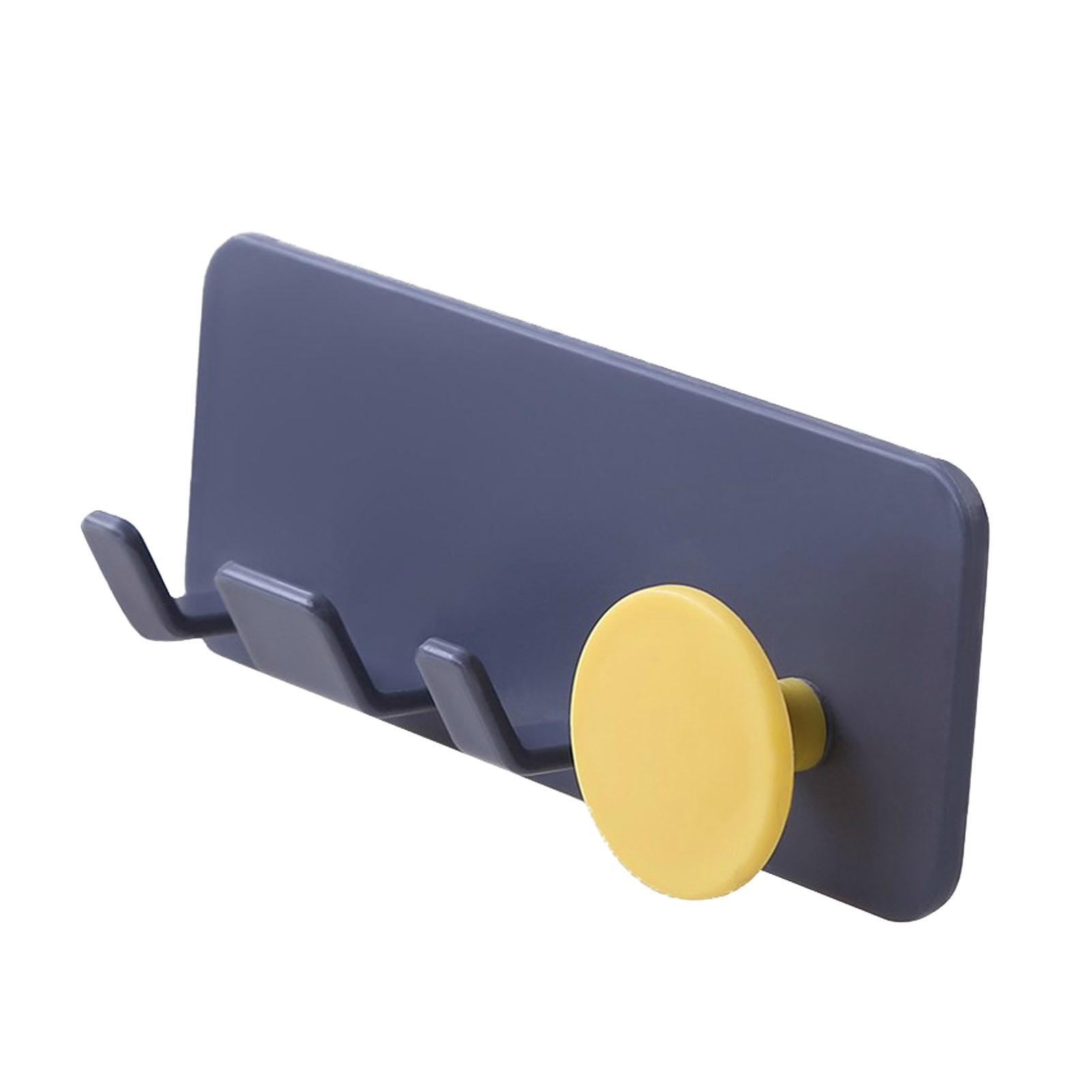 

Plug Hook Punch Free Strong Adhesion Simple Appearance Wall Mounted Power Plug Holder for Bathroom синий