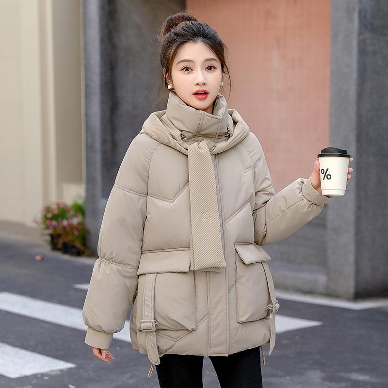 Down and Padded Jacket Winter 2025 New Fashion Padded Jacket Warm and Loose Thickened Hooded Cropped Jacket Cotton Jacket Ins