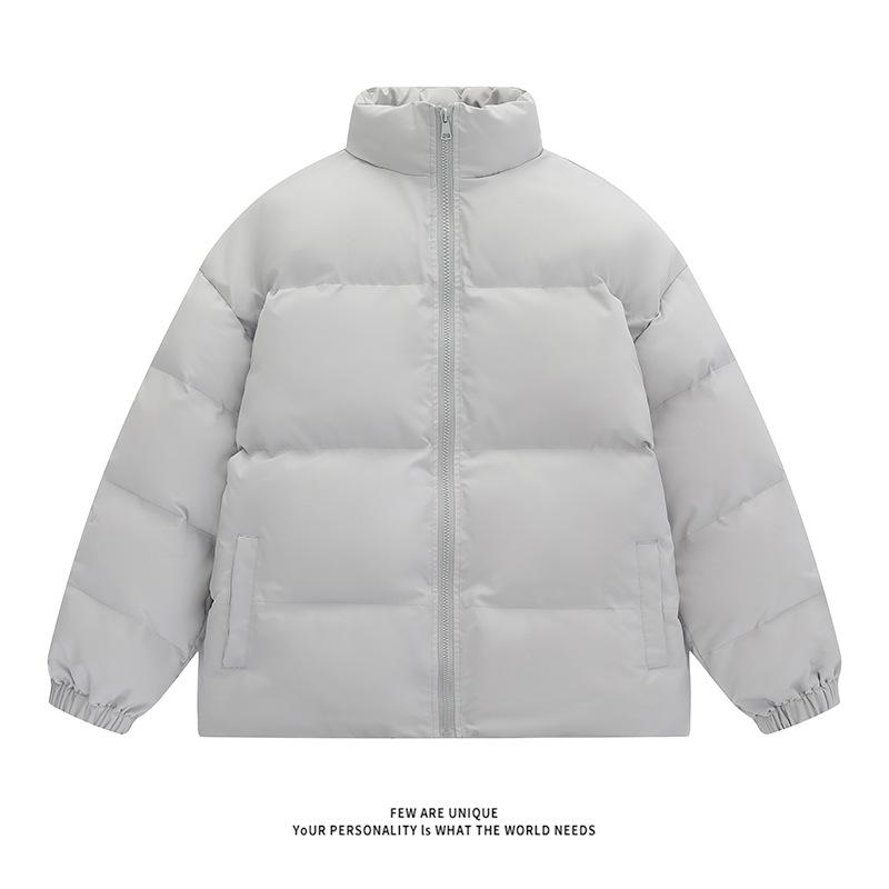 Women's Autumn and Winter Plus Size Padded Thickened Solid Colour Loose Jacket Casual Medium Long Zipper Warm Outerwear