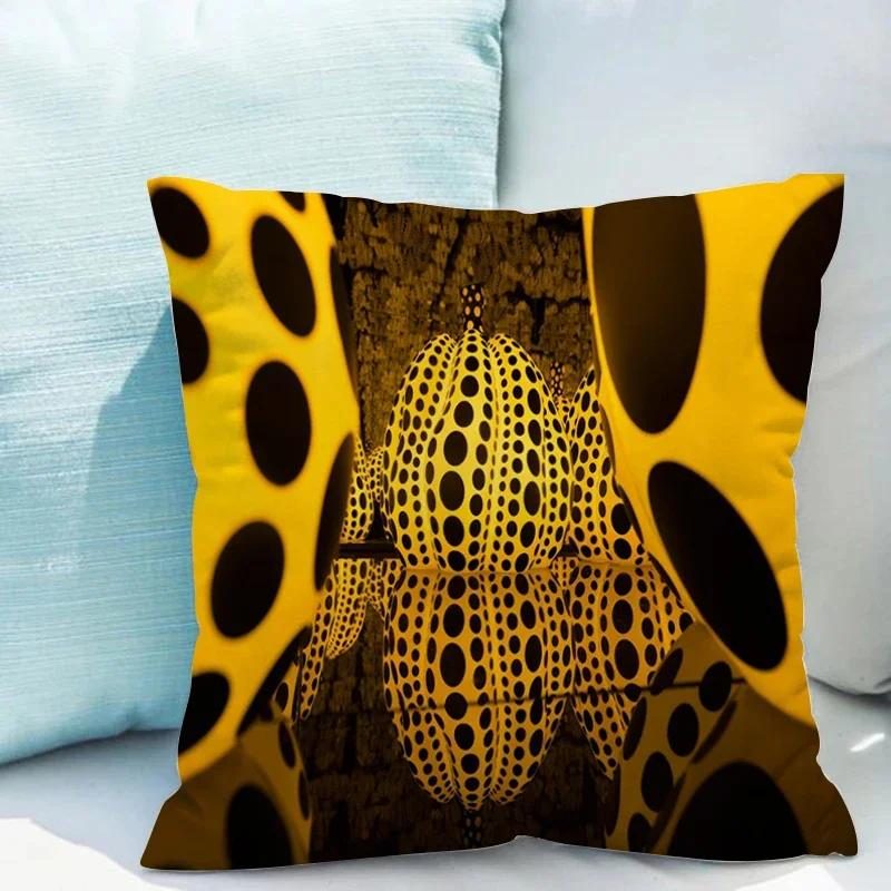Yayoi Kusama Pumpkin Pillowcase for Living Room Double-sided Printing Cushion Cover 40x40cm Throw Pillow Covers Decorative Sofa