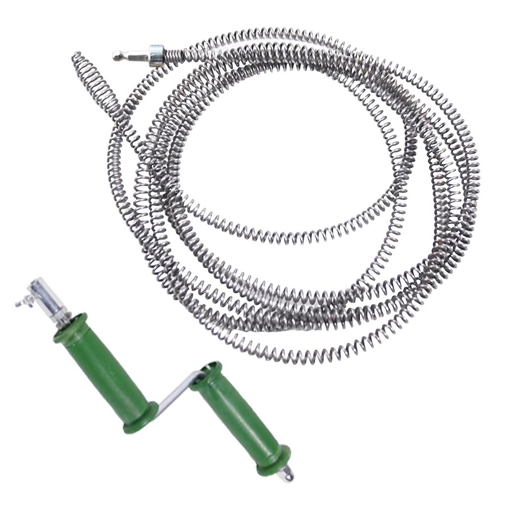 EdisonBrain Electric and Manual Pipe Drain Clog Drill Hand Crank Impact Drain Clog Remover Cleaner, Anti-rust Wire, Pipe, Remover, Adapter, Handle,