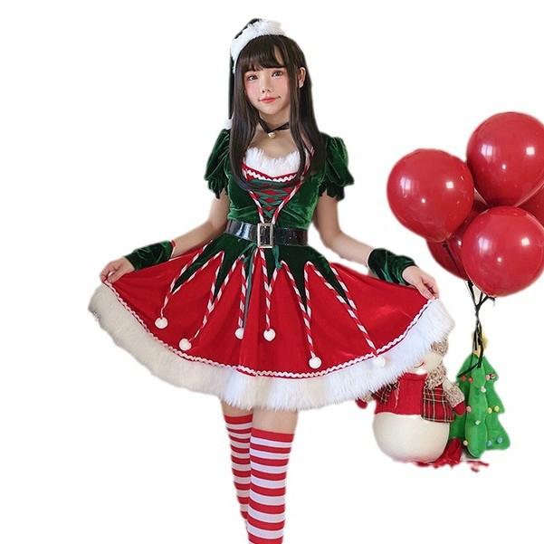 Christmas Costume Adult Female Christmas Tree Cosplay Costume Funny Dress Up Santa Claus Christmas Dress