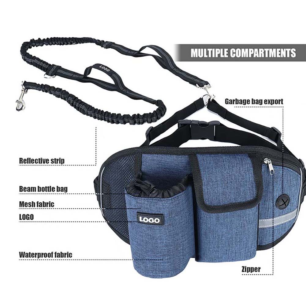 Waist Bag Water Cup Bags Running Jogging Pet Collar Dog Leash Dogs Harness Traction Belt Rope