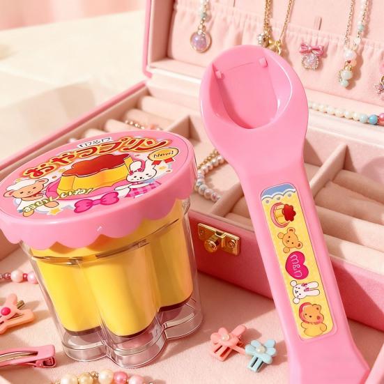 Pretend Play Feeding Toy Set Cute Jelly & Pudding Dessert Kit Safe Japanese Snack Playset for Toddlers