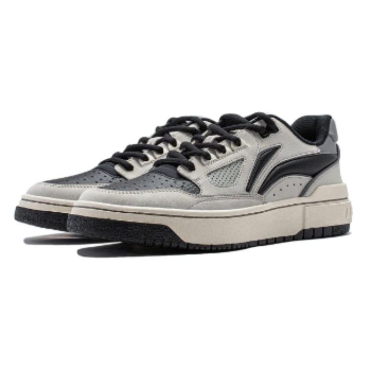 Li Ning Rookie Comfortable Versatile Shock Absorption Non-Slip Lightweight Rebound Low-Top Basketball Shoes Unisex sneaker Gray Black ABCU001-2