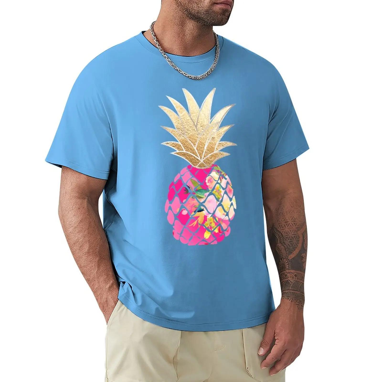Aloha pineapple Hot Pink TShirt new edition quickdrying summer top Mens tshirt S