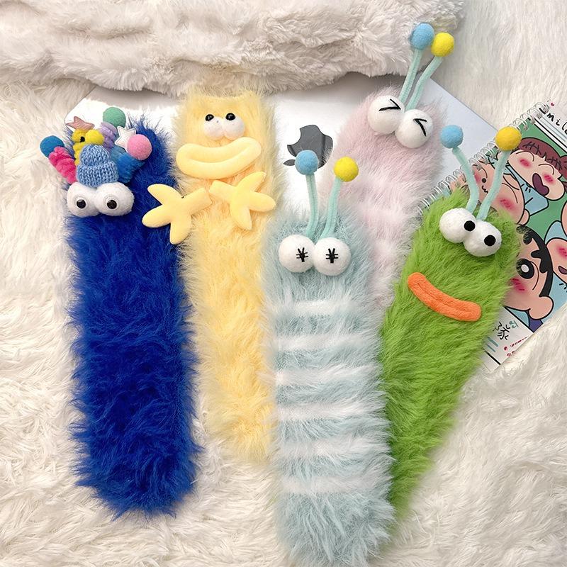 Funny Mink Socks Women's Winter Thickened Plush Warm Sleeping Socks Home Sleep Cute Doll Plush Medium Tube