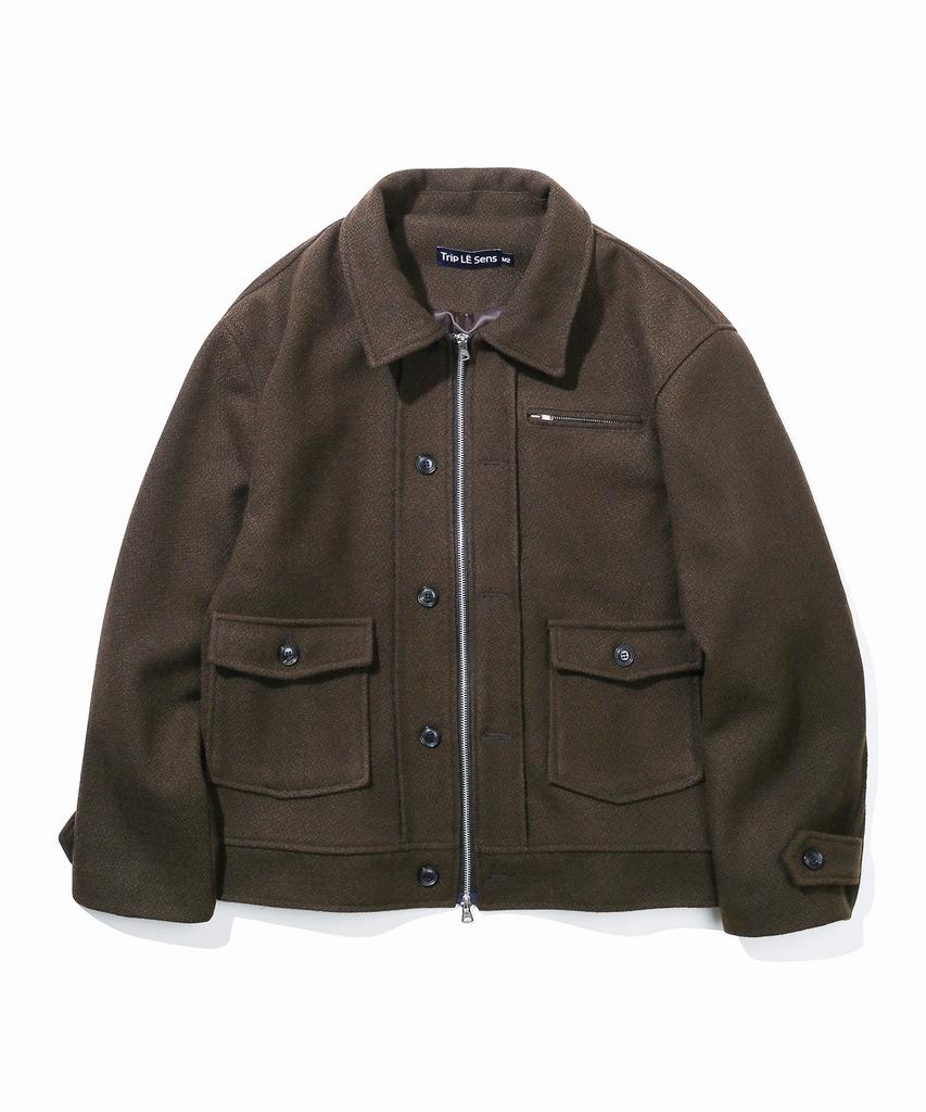 Trip Le Sens Double Button Flight Blouson_Gray
