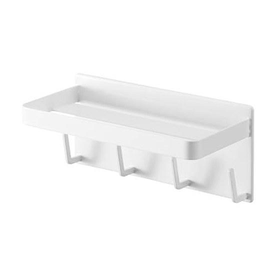 Yamazaki Magnet Bathroom Rack Hook White Approximately W18XD8.5XH8cm Mist Storage 4236
