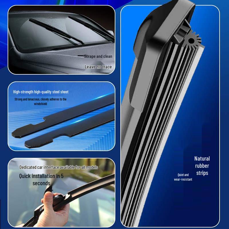 Eleventh Layer Frameless Silent Car Wiper Blade - Universal Double Adhesive Strip