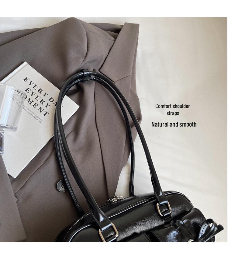 Niche High-End Ballet Bow Autumn Shoulder Bag: Exquisite Fashion Crossbody for Women