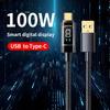 Xiaomi 240W PD Schnellladekabel Typ C auf Typ C 100W Digitalanzeige USB auf Typ C Kabel Für Xiaomi HUAWEI Macbook iPad