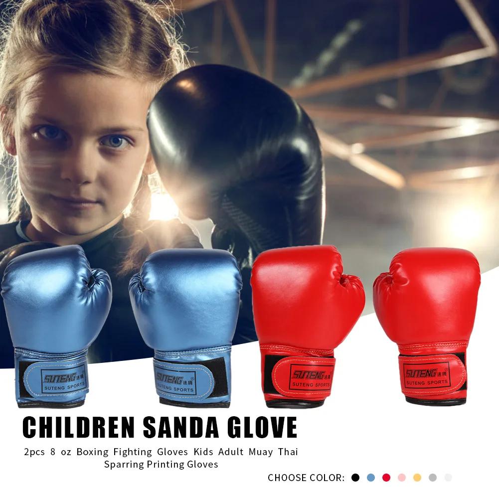 2pcs/set Boxing Training Gloves Muay Thai Competition Glove Kickboxing Kids Sandbag Training Gloves Sponge Boxing Glove