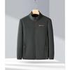 Men's Plus Size Stand Collar Fleece Jacket - Loose Fit for Spring and Autumn