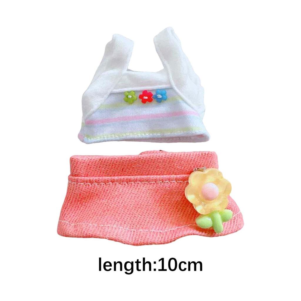 Plush Doll Clothes, Skirt And Tank Top, Cute Decoration, Handmade Toy, Doll Clothing Accessories, for Gift, Birthday, Cosplay