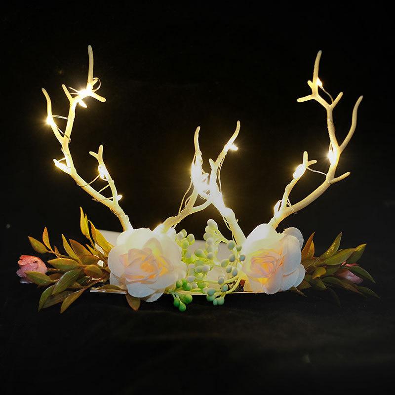 

Новая Рождественская заколка для волос в стиле феи, заколка для волос в стиле ангела, головной убор феи, заколка для косплея, рождественские товары style 2 теплый белый