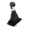 TUCKBOLD VW Jetta Manual Gear Shift Knob Cover 1999-2004 6-Speed Included, 1pc, Black/Red