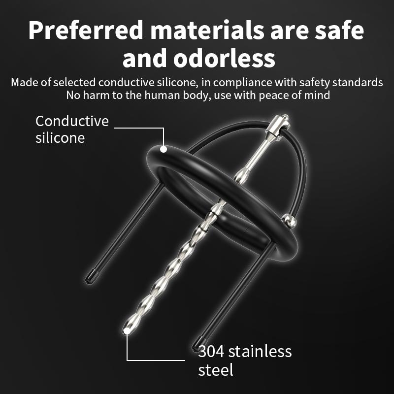 Elektrický šok Koňské oko Tyč Uretrální dilatátor Trenažér Penis Plug Stimulovat Cockring Žalud Mužská klec cudnosti Sex Vkládací hračky