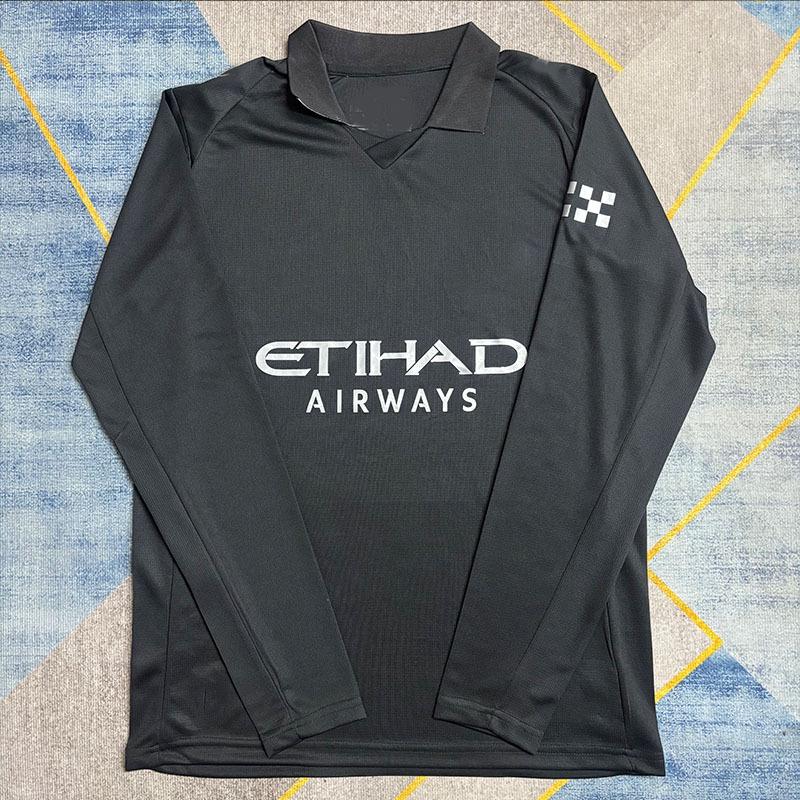 World Cup 2026 Manchester City Away Black Long Sleeve Jersey Small
