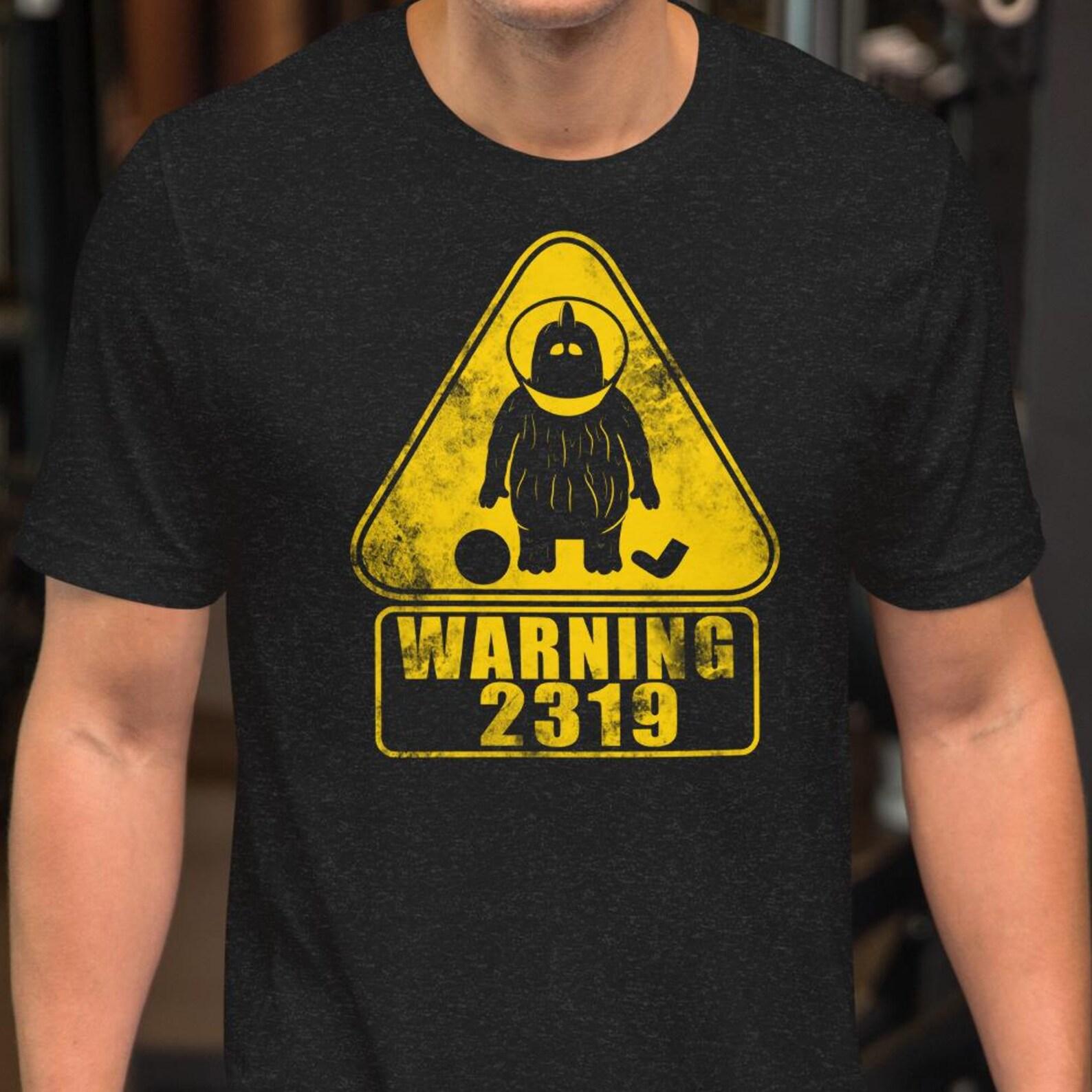 Warning, Monster inc, Unisex t-shirt XL