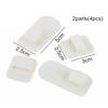 2Pairs Multi-Purpose Storage Holder Hanging Hooks for TV Air Conditioner Remote Control Room Organizer Plastic Sticky Hooks