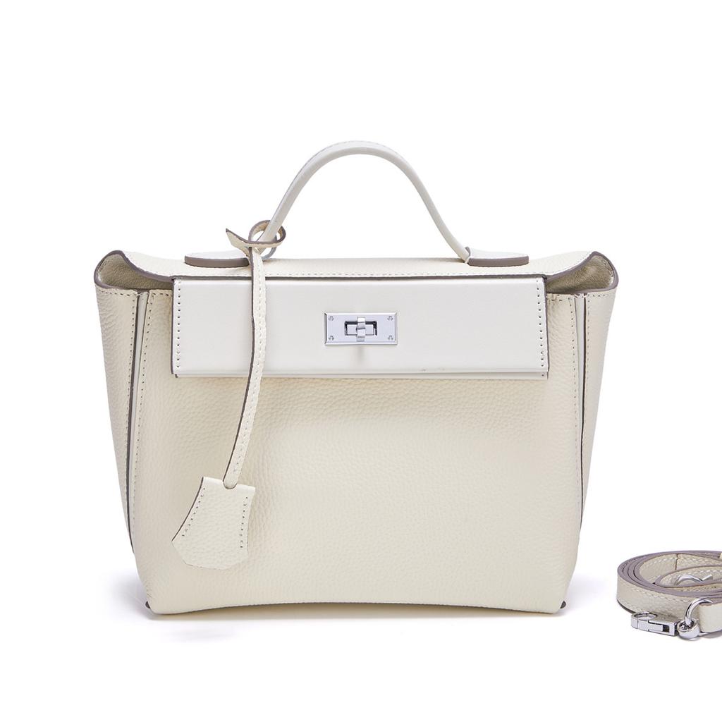 Nouveau sac en cuir de vachette première couche pour femme, cuir véritable, mode, polyvalent, 2424, sac aile, sac à bandoulière messager pour le travail