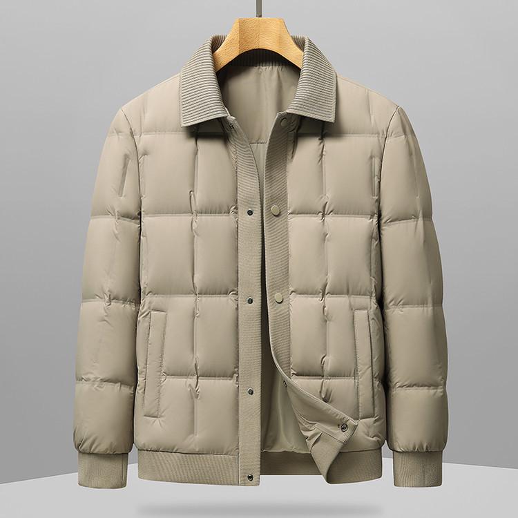 2025 Men's Versatile Lapel Down Jacket: Stylish & Warm Winter Outerwear for All Ages