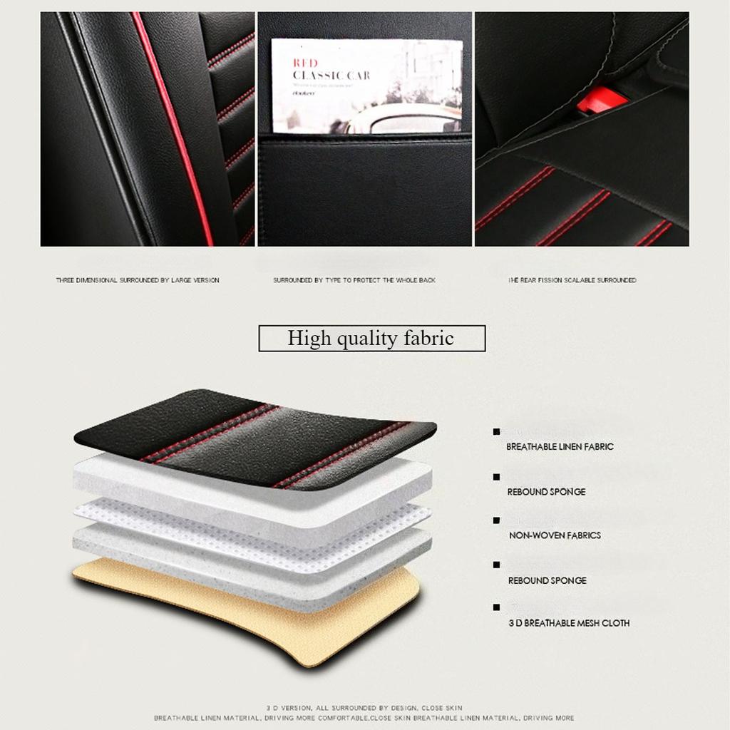 Premium Car Seat Covers for Front Seat - Universal Fit, Waterproof Leather Protection for Driver & Passenger Seats