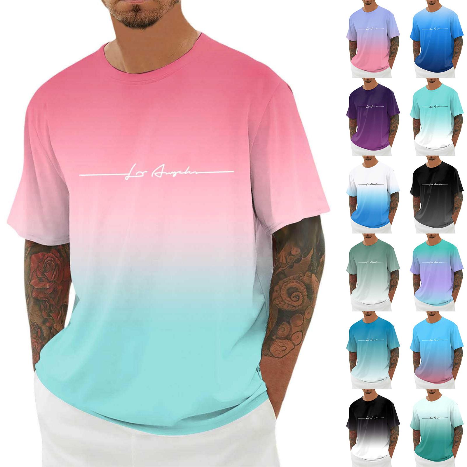 Мужская модная футболка, уличная повседневная одежда с коротким рукавом M