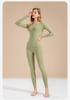 Ensemble d'automne pour femmes en pur coton uni: Couche de base, Pull, Pantalon, Sous-vêtements chauds fins pour filles