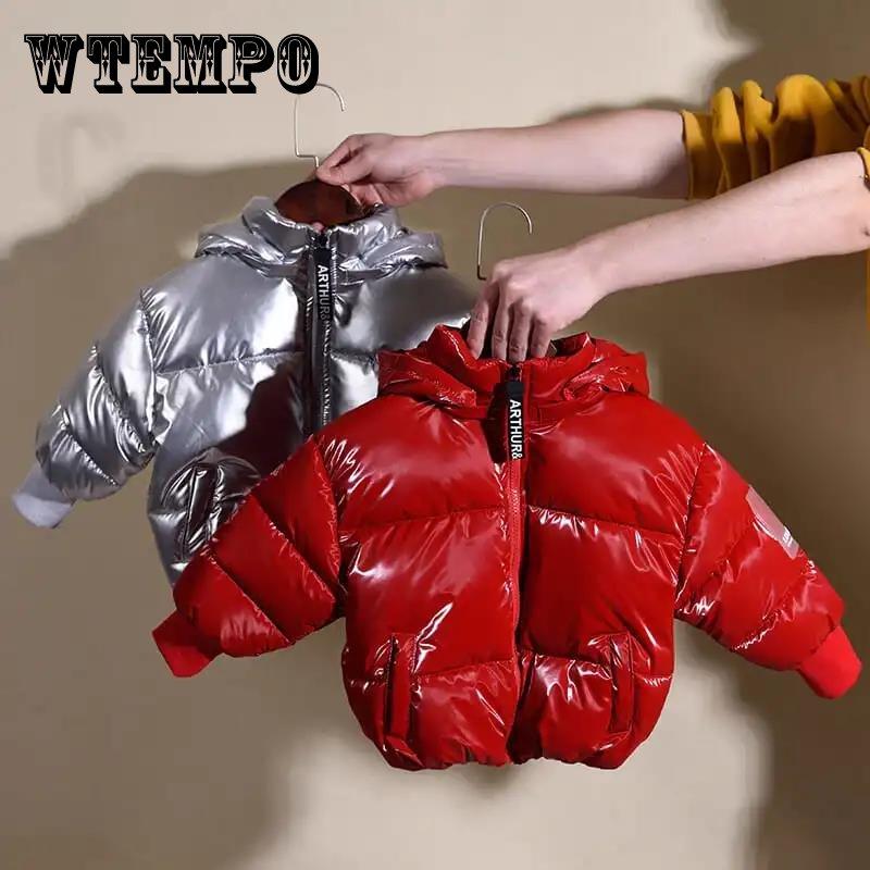 

Детская зимняя одежда, детская стеганая куртка, утолщенные стеганые куртки для мальчиков, теплая стеганая куртка с капюшоном в западном стиле, пальто в стиле Тан