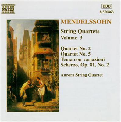 CD FELIX MENDELSSOHN-BARTHOLDY - AUROR - String Quartets Vol. 3 8550863 Naxos 1994 Germany Classical Used
