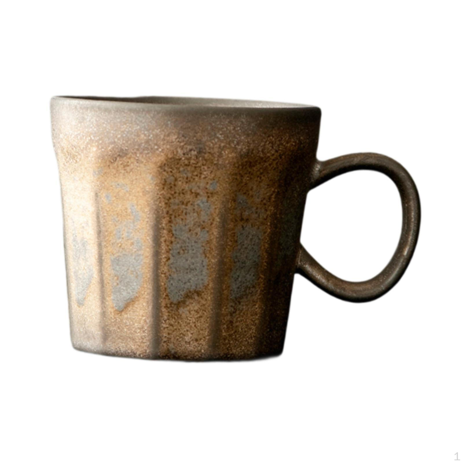 

Кружка для кофе Ручная чашка для питья воды Винтажный дизайн Новинка Керамическая посуда Эспрессо Молоко для дома серый