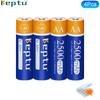 KEPTU 1.2V AA Rechargeable Batteries 2500mAh Ni-MH 100% Original High Capacity Current AA Battery Rechargeble for Camera Toys KTV