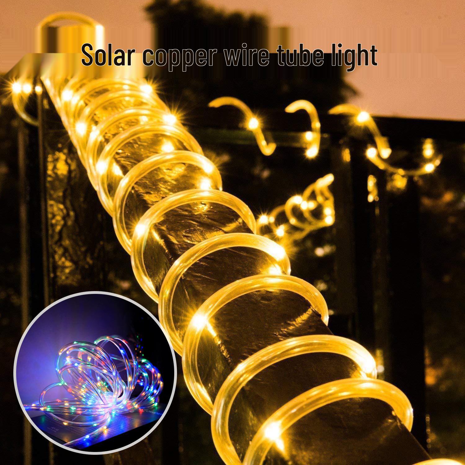 Solar-Powered LED String Lights for Outdoor Decoration 7m 50 LEDs Solar белый